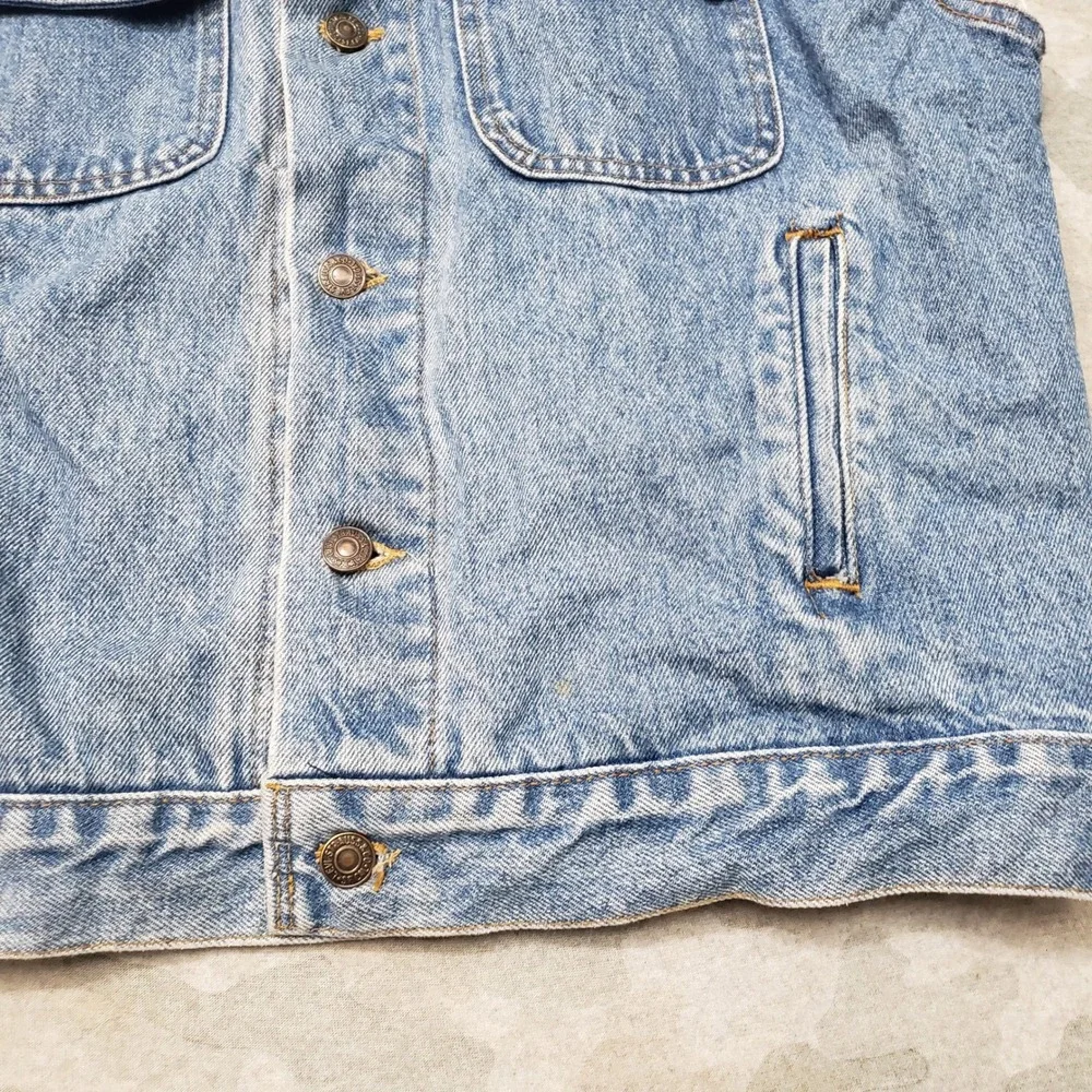 VTG Levi's Vest Mens Medium Blue Trucker Biker Denim Medium Wash 80s